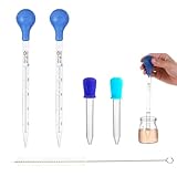 4 Stück Transparente Pipette mit Reinigungsbürste 10ml Glass Skala...