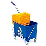 Wisch-Star Reinigungswagen mit Presse, 40x27x35cm mit 19 Liter Putzeimer...