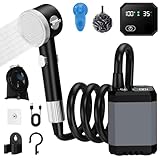 Tragbare Campingdusche mit Akku, 6000mAh Wiederaufladbare Camping Dusche...