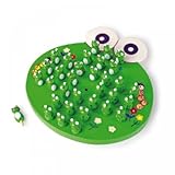 small foot Solitär Frosch aus Holz, Gesellschaftsspiel mit 33...