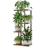 Bamworld Pflanzenständer Indoor Metall Pflanzenregal Outdoor Schwarz...
