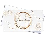 20er Einladungskarten-Set Qualitätsdruck mit Umschlägen - Eukalyptus...