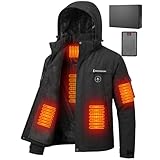 Brimekey Beheizte Jacke Herren mit Fleecefutter, Heizjacke Herren mit...