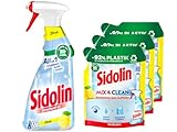 Sidolin Streifenfrei Zitrus Glasreiniger (500 ml) + Sidolin Mix & Clean...