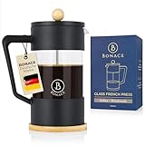 BONACE French Press aus Glas | Kaffebereiter für ca. 3 Tassen |...