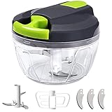 SOMLAW Zwiebelschneider Manuell, 520ml Zwiebel Zerkleinere mit 6 Klingen...