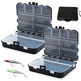 2 Stücke Köderbox Angeln, Doppelschichtig Tackle Box Angeln 12 Fächer...