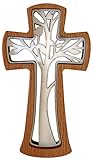 Kaltner Präsente Geschenkidee - Wandkreuz Echt Buche Holz Kreuz Kruzifix...