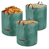 3 x 120L Gartenabfallsack Stabil, Gartensack Laubsack mit...