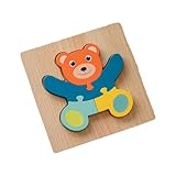 Wonsfuleu Holzpuzzles für Kleinkinder,Puzzles für Kleinkinder, Tierische...