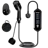 Verstellbares tragbares Ladekabel 3 kW Verstellbarer Strom [6/8/10/13A]...