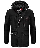 Geographical Norway Herren Winterjacke Parka Jacke Kapuze Hoodstrings...