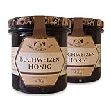 Buchweizenhonig 2x 420g (840g) 100% regionaler, natürlicher Bienenhonig...