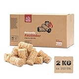Heumüller Holzwolle 2 kg (ca. 200 Stück) Holzwolle-Anzünder...