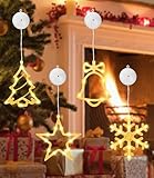 FAOKZE LED Weihnachtsbeleuchtung,Weihnachtsdeko Fenster Innen,IP65...