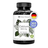 Calcium Tabletten (365 Stück) mit 800 mg pro Tagesdosis - 100% Vegan -...