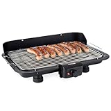 Korona 46117 Elektrischer Barbecue Tischgrill mit XXL-Grillfläche (51 x 30...