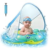 YYAQZD Baby Schwimmring Float UPF50+ Sonnenschutz Baldachin mit abnehmbarem...