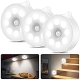 daphomeu Nachtlicht mit Bewegungsmelder，3*AAA Batteriebetriebene...