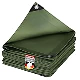 etm Abdeckplane 240g/m² wasserdicht 2x3m Grün Allzweckplane für Schutz...