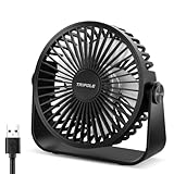 TriPole USB Tischventilator, 3 Geschwindigkeiten Starker Wind...