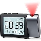 MeesMeek Projektion Digitaler Wecker: Digital Alarm Clock mit Temperatur...