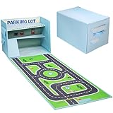 Edsnor Spielzeug Garage für Autos - 3 in1 Spielzeugautos Box, Auto...