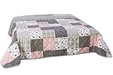 MB Warenhandel24 XXL Tagesdecke Allzweckdecke 220x240 cm Patchwork Landhaus...