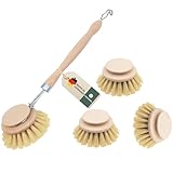 4er Set Spülbürste Holz, Made in Germany, Spülbürsten aus Holz mit...