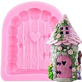 XMOLDNMS Enchanted Vintage Fairy Garden Fairy Gnome Home Door Silicone...