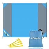 Ponsey Picknickdecke 200 x 200 cm Stranddecke Strandmatte wasserdichte...