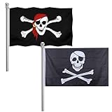 Piratenflagge,Piraten Flagge,Schädel Flagge,Fahne mit...
