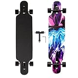 Longboard, 8-lagigem Ahornholz Cruiser komplettes Skateboard,Longboards...