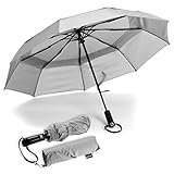 Ergonauts Reise-Regenschirm, winddicht, belüftet, mit doppeltem Schirmdach...