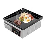 Elektrische Grillpfanne, 1700W kommerzieller Elektrogrill, Grillplatte...