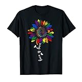 NOBOD'Y Knows I'm Gay T-Shirt Regenbogen Brief Muster Homosexuell Bunte...