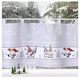 heimtexland ® Scheibengardine Weihnachten Dekoration Fenster-Deko Küchen...