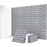 JBER 12 Stück Akustikpaneele Selbstklebend, Ziegel-Schallschutzplatten,...