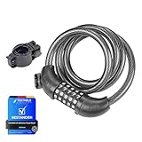 GRIFEMA GAK1203-12 Fahrradschloss, Diebstahlsicherung, Kabelschloss mit...