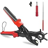 Newaner 2-4.5MM lochgrößen lochzange für leder mit 6 fach locher,...
