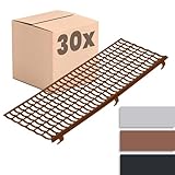 INEFA 30x Laubfangstreifen-Set Dachrinnen Laubschutz 100cm, NW100-150...