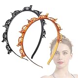 2-Teiliges Set zweilagiger Haarspangen, Geflochtene Haarspangen, Pony...