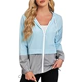 Durio Leicht Regenjacke Damen Wasserdicht Atmungsaktiv Faltbar Windbreaker...