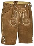 TR Martha Premium Lederhose für Herren (52, Hellbraun)