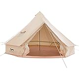 TOMOUNT Glockenzelt 4m Glamping Zelt für 4-6 Personen Baumwolle...