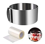 Tortenring Verstellbar, Edelstahl Tortenring, Verstellbar Kuchenring...