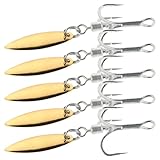 VICASKY 5 Stück Drillinge Angelhaken mit 360° Drehung Zinnbeschichtet...