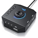 CSL - USB Soundkarte extern - Soundkarte mit Lautstärkeregelung USB Hub -...