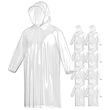 Vaily Einweg-Regenponchos 8er Pack Regenschutz - Transparentes Regencape...