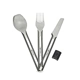 Esbit Titan Besteck Set - ultraleichtes Besteckset aus Titan - bestehend...